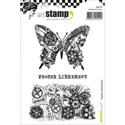 Carabelle Studio Cling stamp papillon steampunk